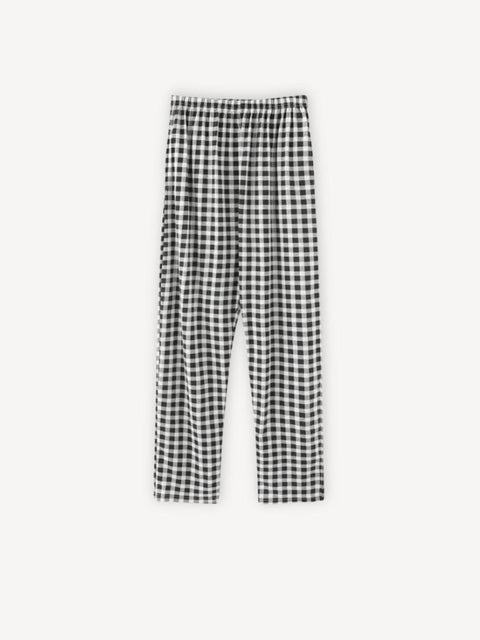 Pantalon pyjama carreaux | Homme Noir | Blanc / M