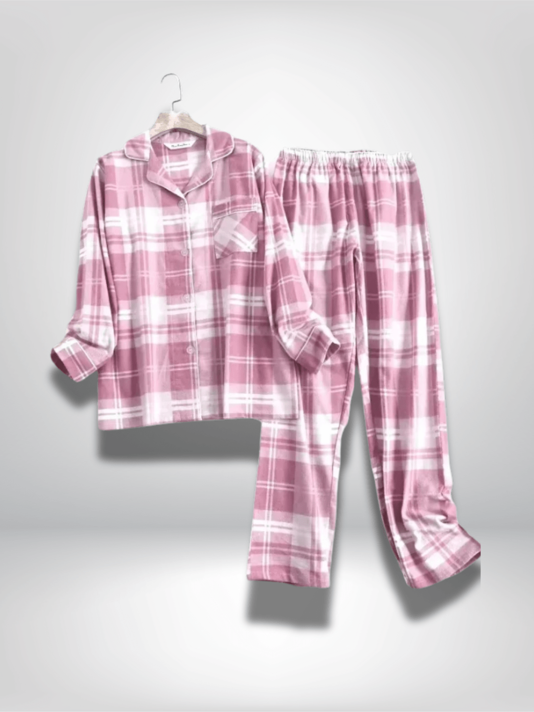 Pyjama femme | Carreaux Rose et blanc / S