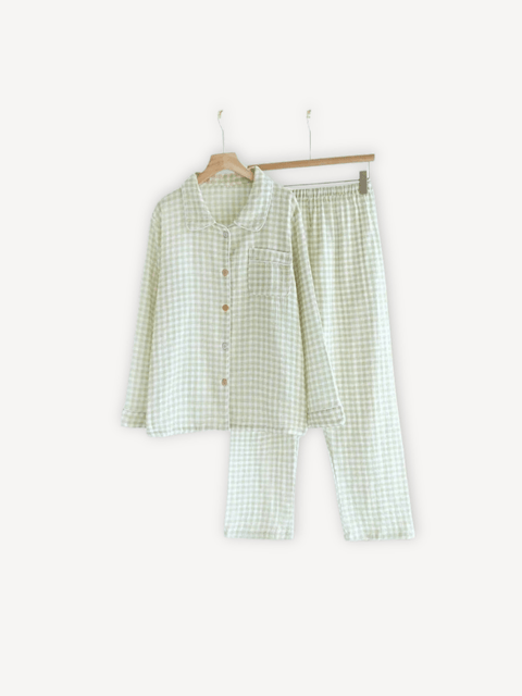 Pyjama quadrillé | Femme Vert / M