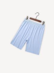 Pyjama short homme | Soie Bleu / L